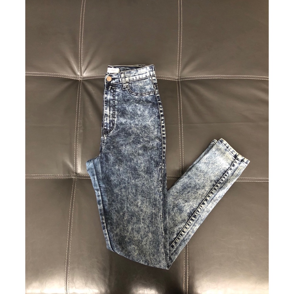 Fashion Nova High-Waist Acid Wash Skinny Jeans